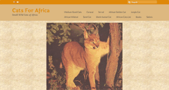 Desktop Screenshot of catsforafrica.co.za